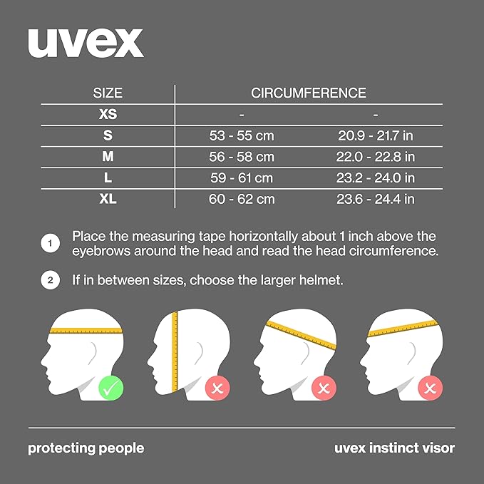 uvex Instinct Visor - Adjustable ski & Snowboard Helmet with Integrated Visor for Women & Men - White-Black Matte - Medium-StrideForce Fitness