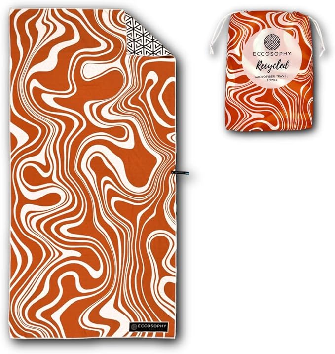 ECCOSOPHY Microfiber Beach Towel - Sand Free Towels are Quick Dry, Light Weight, Super Absorbent - Perfect Pool, Travel, Cruise, Camping Essentials - Oversized Extra Large for Adults 71x35 in-StrideForce Fitness