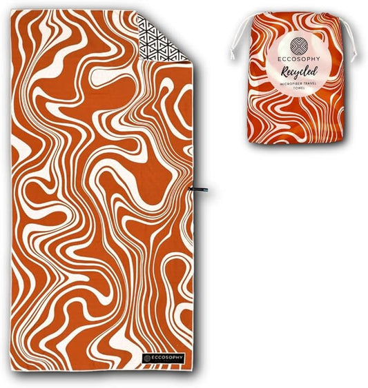 ECCOSOPHY Microfiber Beach Towel - Sand Free Towels are Quick Dry, Light Weight, Super Absorbent - Perfect Pool, Travel, Cruise, Camping Essentials - Oversized Extra Large for Adults 71x35 in-StrideForce Fitness