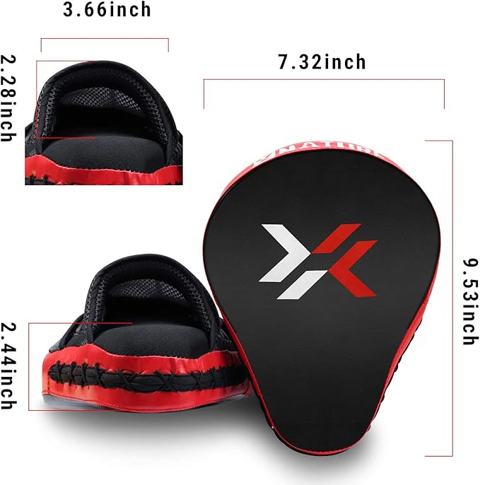 Boxing and MMA Punching Mitts - Hook & Jab Pads, Focus Punch Mitts, Target Focus Pads, and Kick Shield for Muay Thai Training-StrideForce Fitness