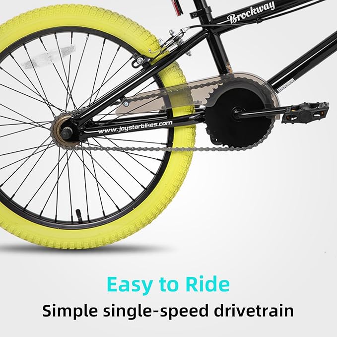 JOYSTAR Brockway Freestyle Kids BMX Bikes 20" 24" Kids Bicycles for 6-14 Years Old Boys Girls and Beginner-Level Riders 2 Pegs Multiple Colors-StrideForce Fitness