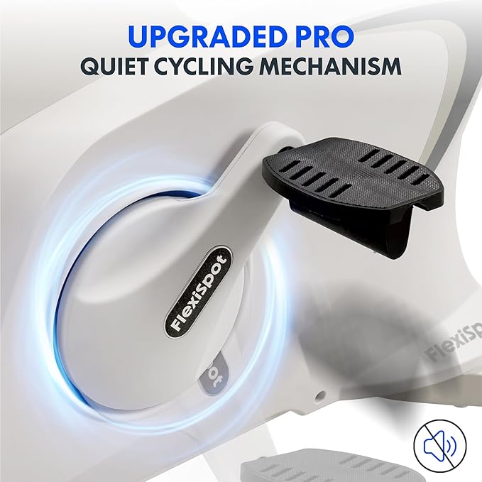 FLEXISPOT Exercise Bike with 2D Desktop, Space Saving Under Desk Bike with Removable Desk, Stationary Bikes Indoor Bikes with 300LBS Heavy Duty 8-Level Resistance Flywheel Optional LCD, V9PRO/V9MAX-StrideForce Fitness