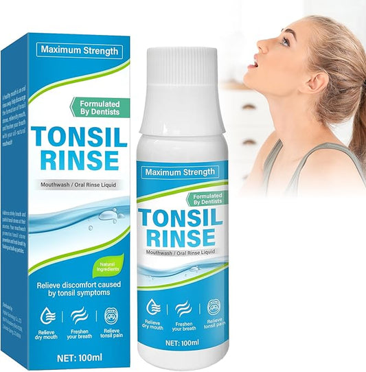 Tonsil Stone Mouthwash, Tonsil Stone Remover Helps Remove Stones, Eliminate Bad Breath, Soothe Throat & Relieve Dry Mouth