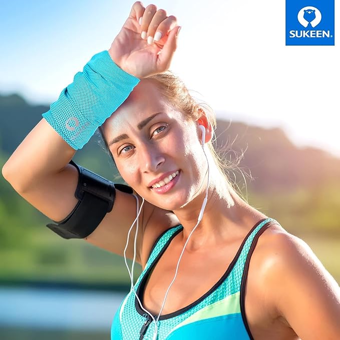 Sukkeen Cooling Towel (40"x12"), Soft Breathable Chilly Microfiber Towel for Yoga, Sports & More Activities-StrideForce Fitness