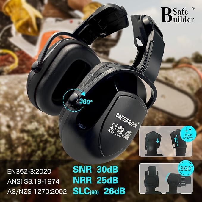 Forestry Safety Helmet with Build-in Visor Mesh Face Shield Ear Muffs 4 in 1 Chainsaw Safety Hard Hats-StrideForce Fitness