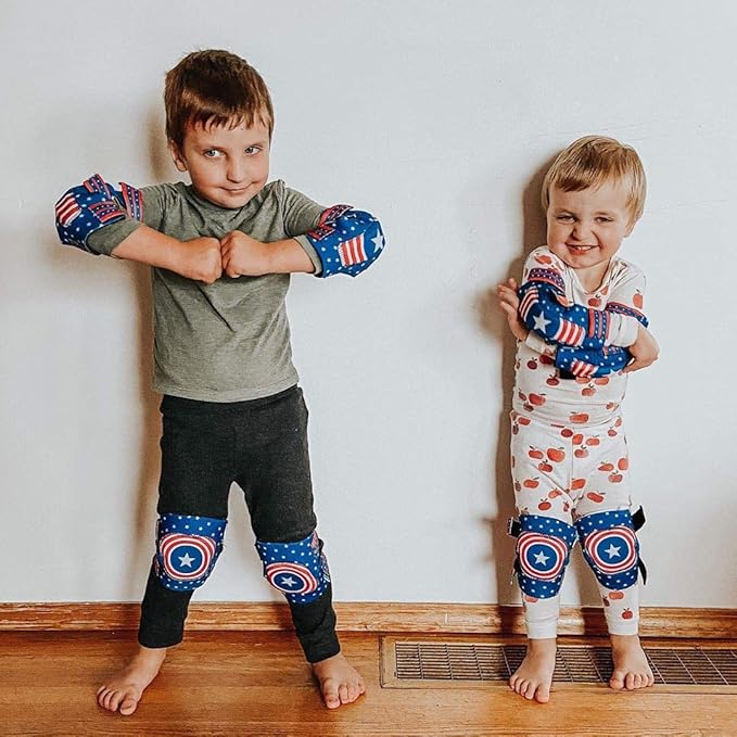 Soft-Style Kids Knee and Elbow Pads with Bike Gloves, Flexible Impact-Resistant Gear for Ages 2-11, Designed for Balance Bikes, Roller-Skating, and Skateboarding-StrideForce Fitness