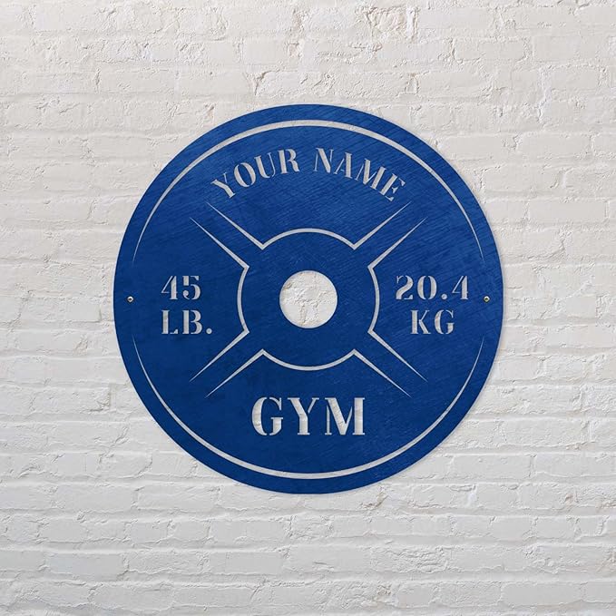 Personalized Home Gym LED Tin Metal Sign Multiple Sizes, Weight Lifting Exercise Workout Room Training Fitness Center Motivational Inspirational Quotes Decor Wall Art Hanging Accessories (07 LED)-StrideForce Fitness