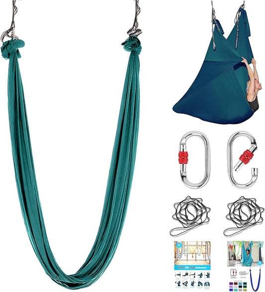 5.5 Yards Aerial Silk Swing Outdoor Hammock Aerial Yoga Swing For Adults,Aerial Yoga Hammocks for outside-StrideForce Fitness