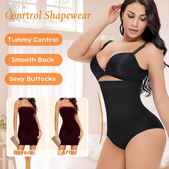Tummy Control Shapewear Panties for Women High Waisted Body Shaper Slimming Shapewear Underwear Girdle Panty-StrideForce Fitness