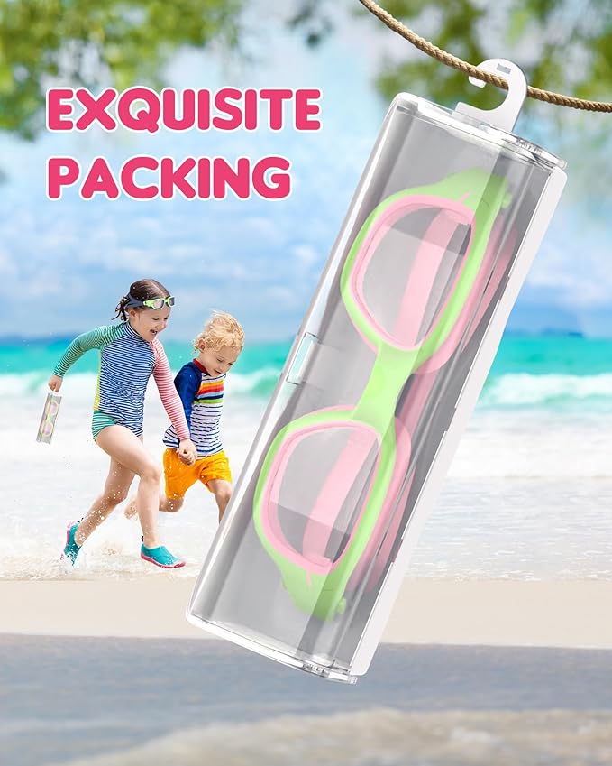 Kids Swim Goggles,Swimming Goggles for Kids 6-14, Anti-Fog UV Protection Pool Glasses for Boys Girls-StrideForce Fitness