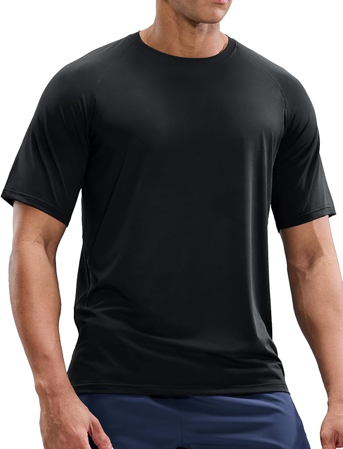 MIER Men's Dry Fit Workout T-Shirts Athletic Running Tee Short Sleeve Crew Neck Gym Tops, Polyester, Moisture Wicking-StrideForce Fitness