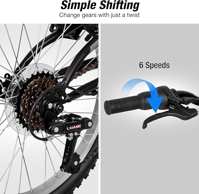 WEIZE Kids Mountain Bike, 20 inch Kids' Bicycles for 6-11 Years Old Boys Girls with Dual Full Suspension, 6 Speeds Drivetrain, High-Carbon Steel Frame, Ideal for Young Riders and Adventurers-StrideForce Fitness