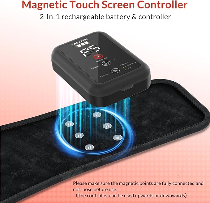 Red Light Therapy Belt, Infrared Light Therapy Device with Massage and Timer, Rechargeable 660nm&850nm Red Light Therapy for Body Pain Relief（7.9 * 47’‘）-StrideForce Fitness