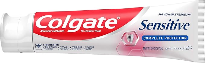 Colgate Sensitive Toothpaste, Complete Protection, Mint - 6 Ounce (Pack of 3)