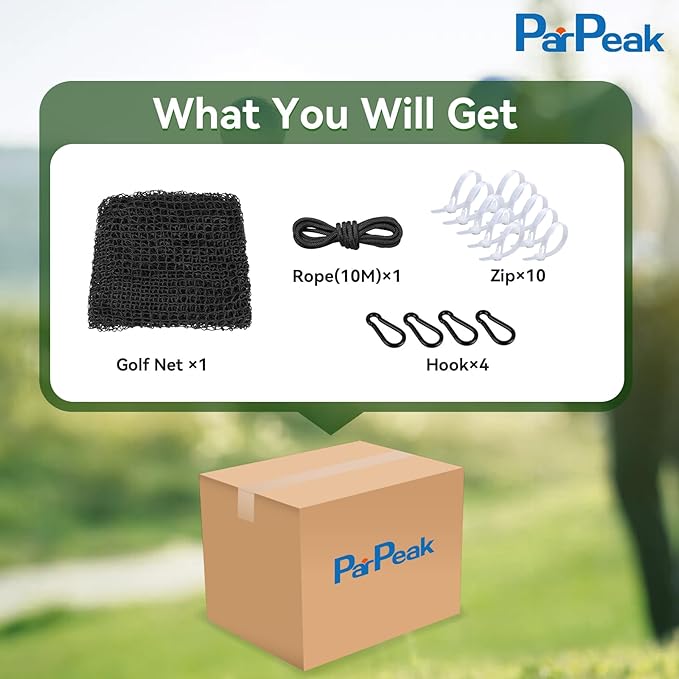 Golf Net, Golf Practice Net, for Backyard 10/15/20/25/30/40/50ft Indoor Nylon Netting-StrideForce Fitness