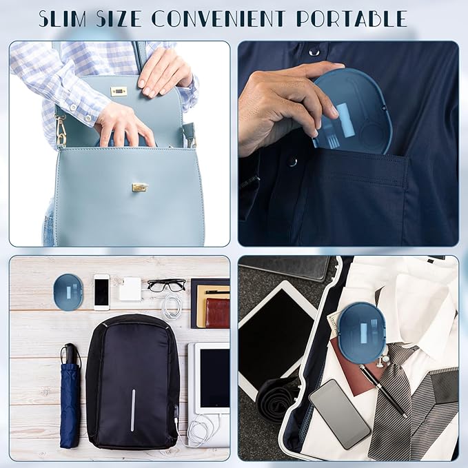 New Double-layer Retainer Storage Case with Belt Chewing,Removal Tool,Cleaning Brush,Built in Mirror Orthodontic Retainer Case