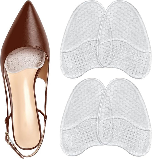 Metatarsal Pads for Women, Ball of Foot Cushions, Heel Inserts, High Heel Comfort Pads (2 Pairs), Anti Slip, Invisible Design-StrideForce Fitness