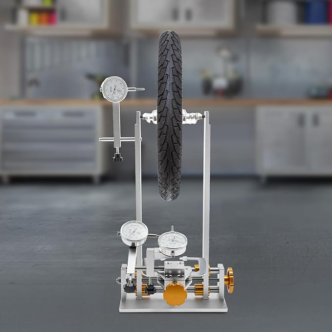 Bicycle Wheel Truing Stand ,Bicycle Wheel Repair Tool Kit Heavy-Duty Adjustable Repair Bracket w/3 Precision Gauges, Foldable Design, Universal 10-29" Wheelset Compatibility for Bike Shops & Home-StrideForce Fitness