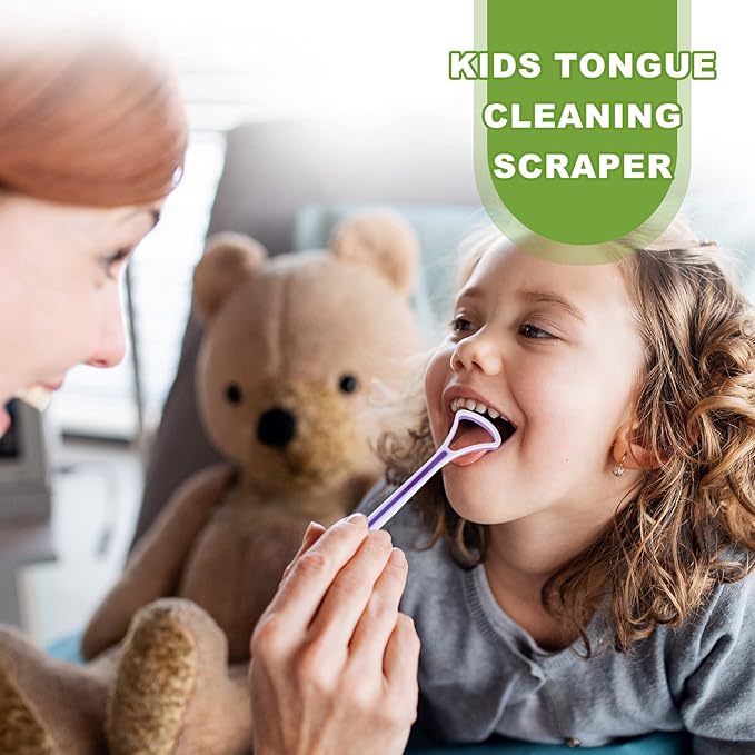 Yerliker 10 Pcs Tongue Scraper Cleaner, Tongue Scrapers for Adults, Portable Oral Brush Oral Healthy Care Tools, Fight Bad Breath