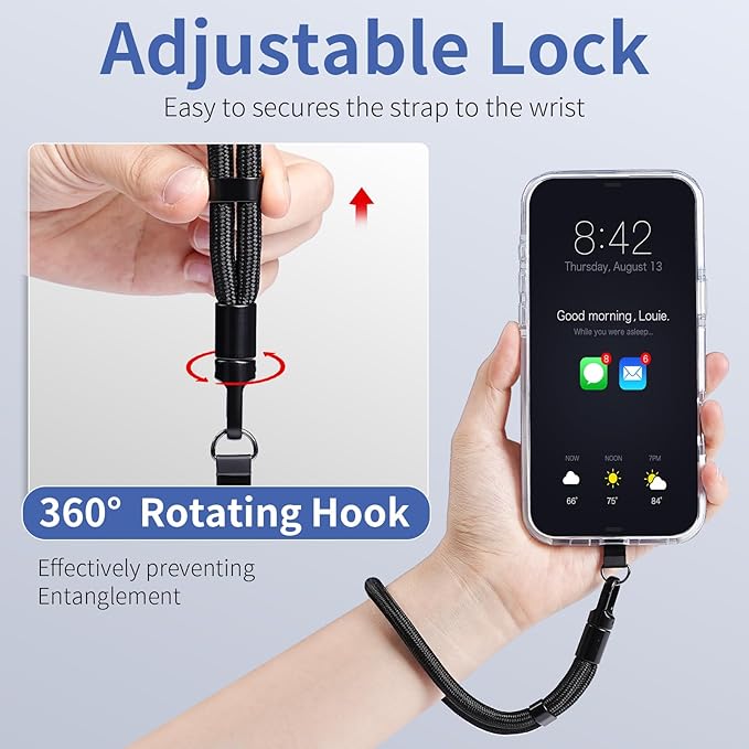 2 Pack Phone Lanyard for Cellphone Case, Phone Wrist Strap for Case, Cellphone Strap Wrist Lanyard for Women and Men-StrideForce Fitness