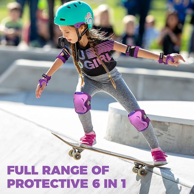 BOSONER Kids/Youth Knee Pad Elbow Pads Guards Protective Gear Set for Roller Skates Cycling BMX Bike Skateboard Inline Skatings Scooter Riding Sports-StrideForce Fitness