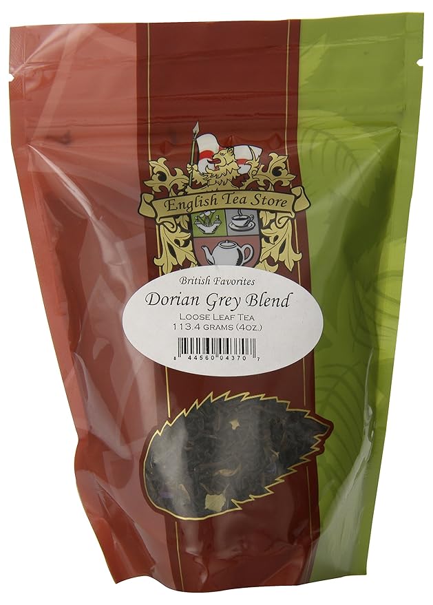 Dorian Grey Blend Black Loose Leaf Tea Pouches - 4oz | Earl Grey with Caramel and Floral Notes | Apple Calendula Elderblossom Infused | English Tea Store Inspired by Oscar Wilde-StrideForce Fitness