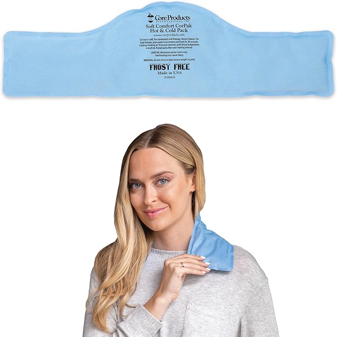 Core Products Soft Comfort CorPak – Reusable Hot & Cold Therapy Pack, Ice Pack for Injuries, No-Frost Compress for Muscle, Back & Joint Pain Relief – 6" x 20", Made in USA-StrideForce Fitness