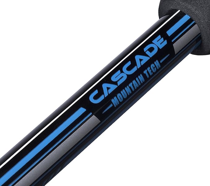Cascade Mountain Tech Lightweight Aircraft-Grade Aluminum Trekking Poles with Extended Down Grip Plus Tip Kit-StrideForce Fitness