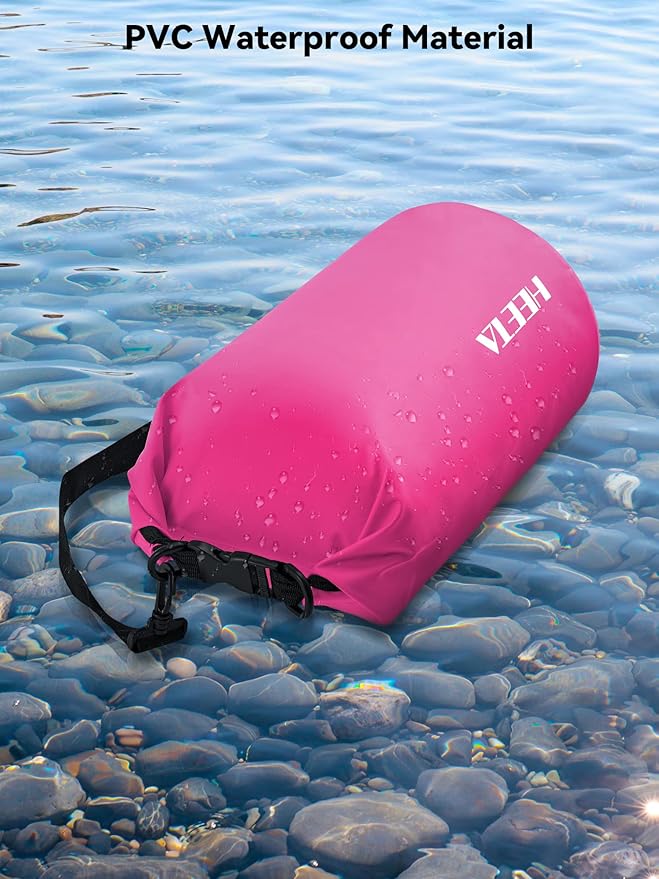 HEETA Waterproof Dry Bag for Women Men(Upgraded Version) 5L/10L/20L/30L/40L Roll Top Lightweight Dry Storage Bag Backpack with Emergency Whistle for Travel, Swimming, Boating, Kayaking, Camping, Beach-StrideForce Fitness