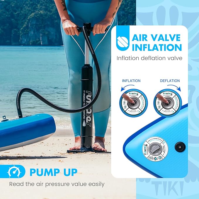 FunWater Inflatable Ultra-Light Stand Up Paddle Board for All Skill Levels with Premium SUP Paddleboard Accessories,Non-Slip Comfort Deck for Youth & Adults-StrideForce Fitness