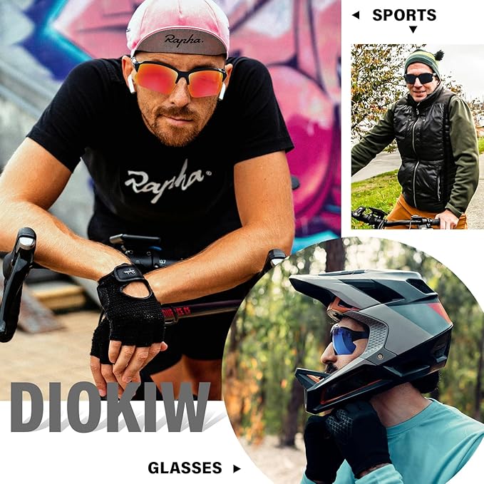 Sports Polarized Sunglasses for Men Cycling Running Fishing UV Protection Sun Glasses Lightweight Half Frame Goggles-StrideForce Fitness