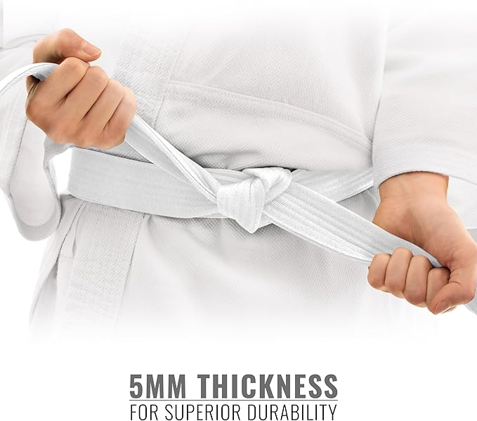 DXM SPORTS BJJ Jiu Jitsu Belt - Taekwondo Karate Belt - Martial Arts Uniform Ranking Judo Belt Double Stitched for Kids Adult-StrideForce Fitness