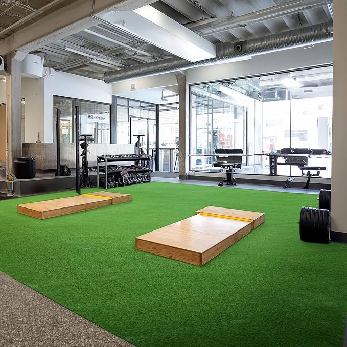 Yescom Sports Sled Strips Turf Gym Turf Flooring for Weight Sled Push Gym Equipment Outdoor Indoor Use 50'x3'(150 Sq.Ft) 0.8" H-StrideForce Fitness
