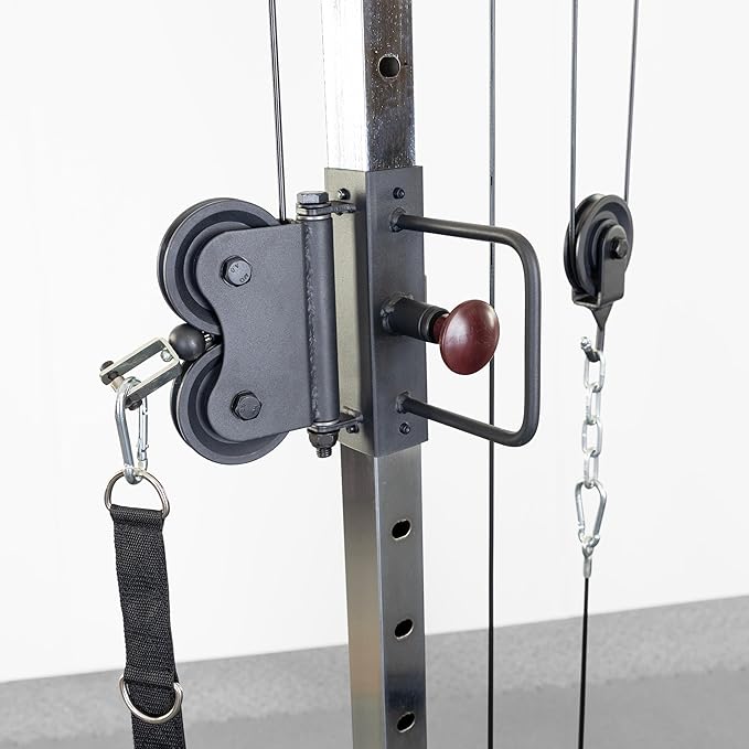 Body-Solid Best Fitness Functional Trainer Cable Machine, Full Body Workout Weight Stacks, Chest and Shoulder Exercise Home Gym LAT Pulldown Machines with 190lb Weights Stack, Midnight Black-StrideForce Fitness