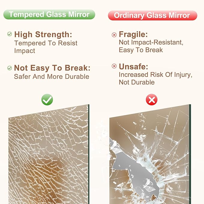 Hasipu Home Gym Mirror 95" L x 39" W - 1PC Large Full Body Mirror for Yoga, Wall-Mounted Mirrors for Fitness, Garage, Dance Studio, 0.16in Tempered Glass Frameless-StrideForce Fitness