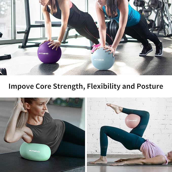 Pilates Ball - 10 Inch Core Ball for Yoga, Stability, Fitness, Ab & Core Workout, Physical Therapy-StrideForce Fitness