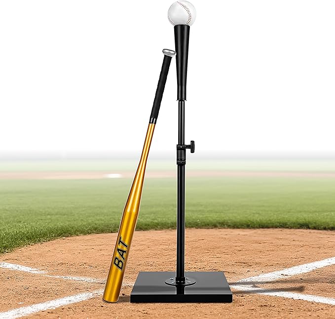 Baseball Batting Tee Set with Light Weight Aluminum Bat and Baseball - Hitting Tee - Baseball Tee - Batting Tees for Baseball - Hitting Tee for Baseball - Baseball Hitting Tee - Baseball Tee Set-StrideForce Fitness
