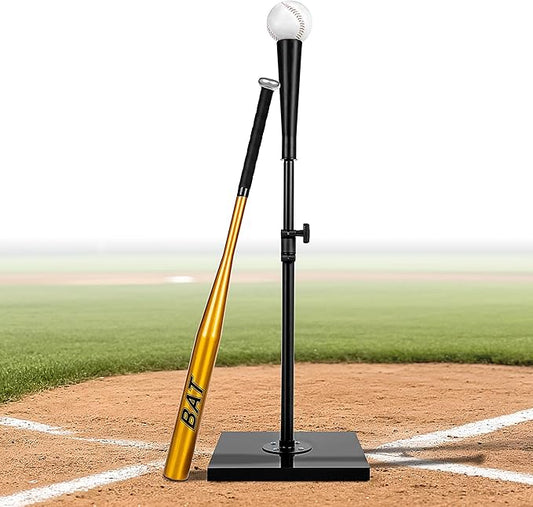 Baseball Batting Tee Set with Light Weight Aluminum Bat and Baseball - Hitting Tee - Baseball Tee - Batting Tees for Baseball - Hitting Tee for Baseball - Baseball Hitting Tee - Baseball Tee Set-StrideForce Fitness