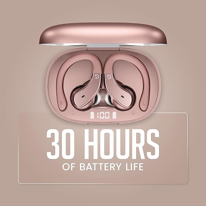 Back Bay Audio - Runner's Wireless Earbuds Bluetooth Headphones for Sports, Hook Over The Ear Buds, Deep Bass, Wrap Around Earphones with Earhooks for Running, Workout Wireless Headphones for The Gym-StrideForce Fitness