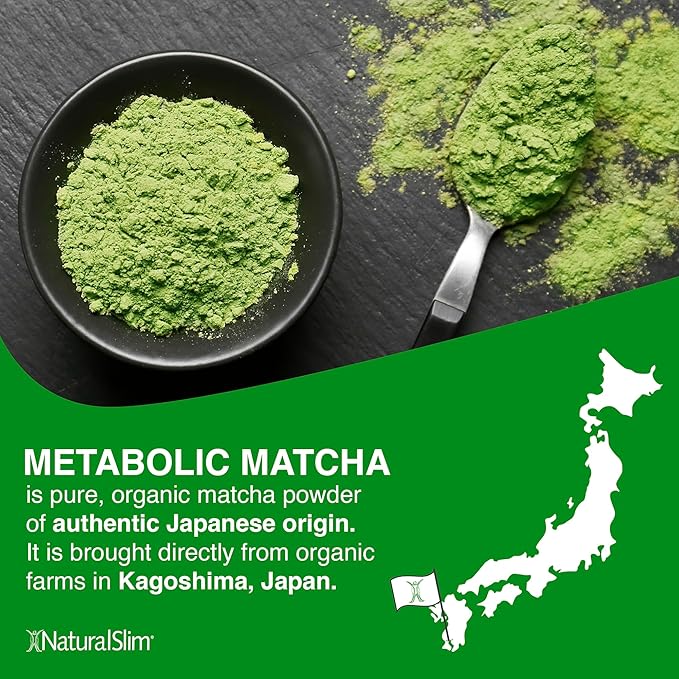 Naturalslim Japanese Organic Matcha Powder Green Tea - Metabolic Pure Japanese Matcha Tea Superfood with L-Theanine & Antioxidants for Metabolism, Energy, & Concentration - 30g-StrideForce Fitness