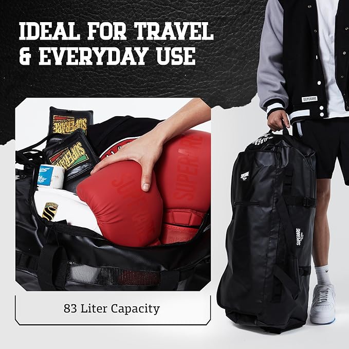 Superare Gear Bags - Gym Duffle Bag, Backpack, Tote Bag for MMA, Athletic Gym Boxing Bag - Enorme, Carico, Diario, Sporta-StrideForce Fitness