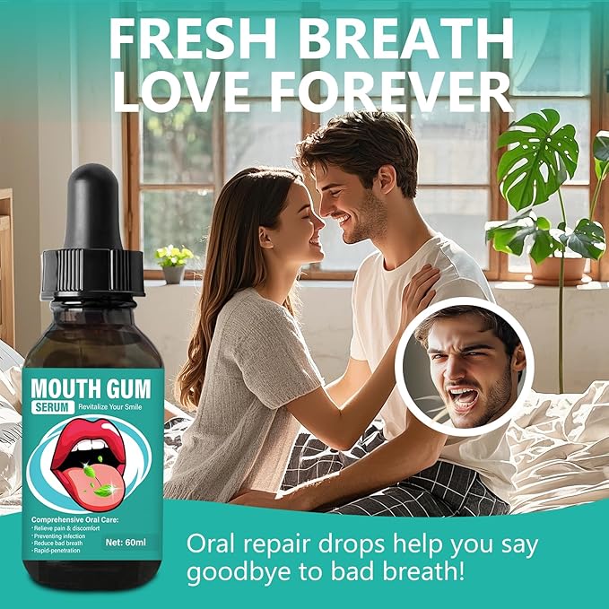 Feulover Gum Restore Drops - Natural Gum Support, Fresh Breath and Portable Oral Care，Helps Soothe Dry Mouth, Occasional Bad Breath, and Maintain Oral Wellness，Natural & Alcohol-Free Formula