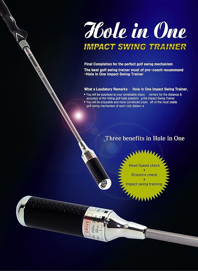 Hole in One: Golf Swing Trainer Patented for Distance, Rhythm, Tempo, Accuracy & Warmup-StrideForce Fitness
