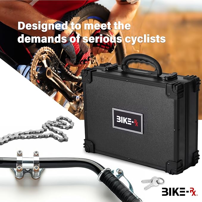Elite 37pc Bike Tool Kit – Bicycle Repair Set for Mountain, Road, BMX & Ebikes, w/Chain Breaker, Tire Repair, Maintenance Kit & Lock Case-StrideForce Fitness