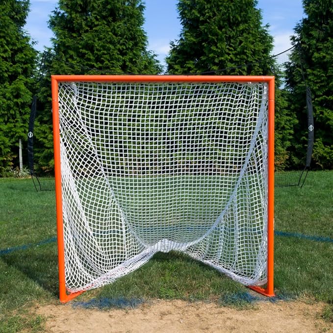 Velocity - Lacrosse Goal - Portable Steel Frame with Black Net, Perfect for Youth and Adult Training, Backyard Design-StrideForce Fitness