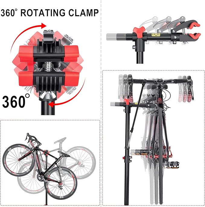 CXWXC Bike Repair Stand - For Maintenance Workstand Ebike Shop Home Mechanics for E Bike, Mountain and Road-StrideForce Fitness
