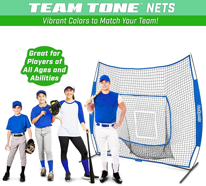 GoSportsGoSports Team Tone 7' x 7' Baseball & Softball Practice Hitting & Pitching Nets in Team Colors-StrideForce Fitness