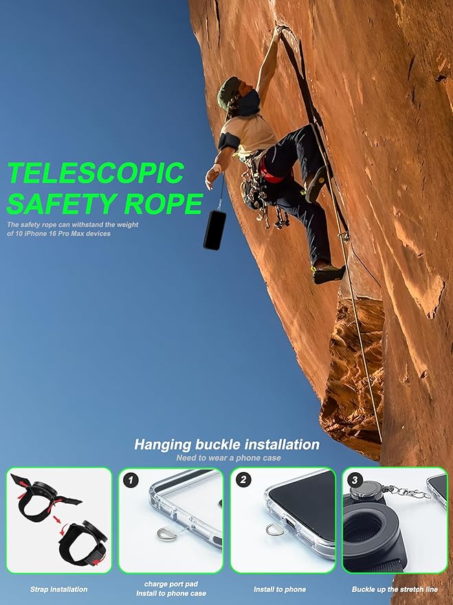 Running Phone Holder for iPhone,【Upgraded N52 Magnetic&Telescopic Anti Drop Rope】 360 ° rotatable,Armband,Wristband,Cell Phone Holder, for All Call Phone,iPhone/Sumsung/Android-StrideForce Fitness