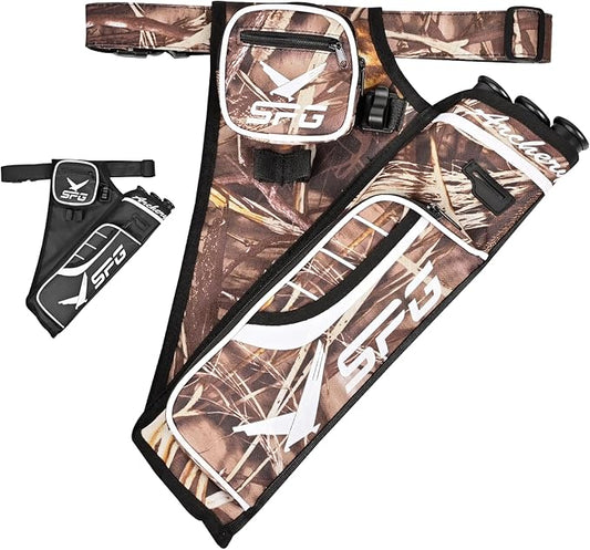 SPG Arrow Quiver Archery Hip Quiver, Durable Adjustable Waist Belt Three Arrows Tube for Arrow Storage Compound Bow Recurve Bow Accessories-StrideForce Fitness