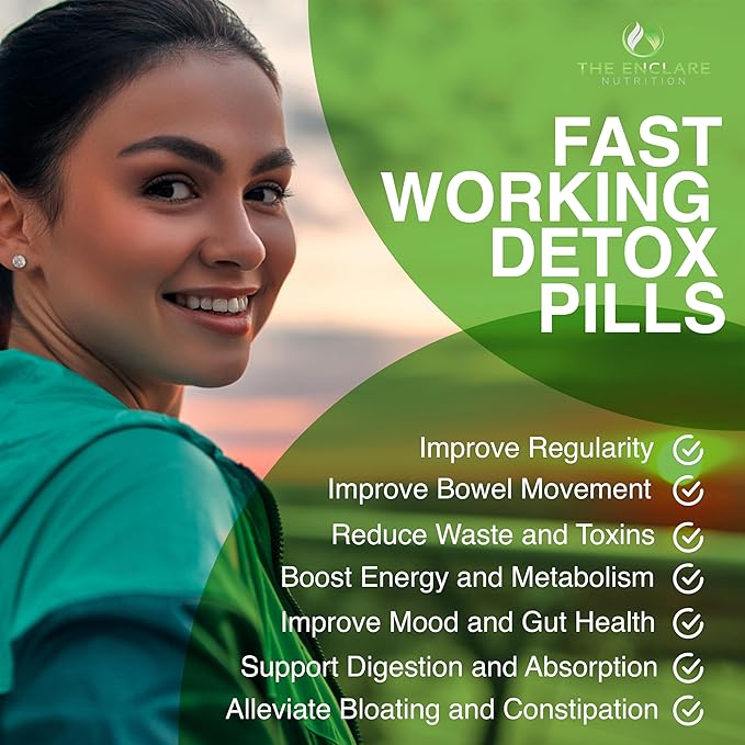 THE ENCLARE NUTRITION 15 Day Detox Cleanse for Weight Loss. Advanced Gut Support for Women & Men. Colon Cleanse Laxatives for Constipation & Bloating Relief. Gut Cleanse Probiotic Diet Pills 60ct (2)-StrideForce Fitness